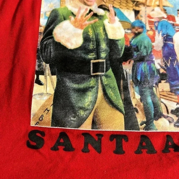 ELF  The movie,T shirt,women Large .Red,santaaaa!!!Will Ferrel Christmas T shirt - Picture 6 of 12